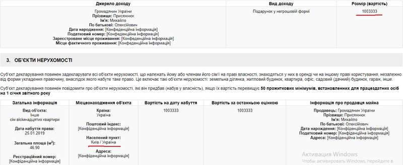 Харьковскому судье подарили квартиру за миллион гривен судье Хозяйственного суда Харьковской области подарили квартиру за миллиона гривен. Фото: скрин с сайта НАПК quziqxxiddirzglv